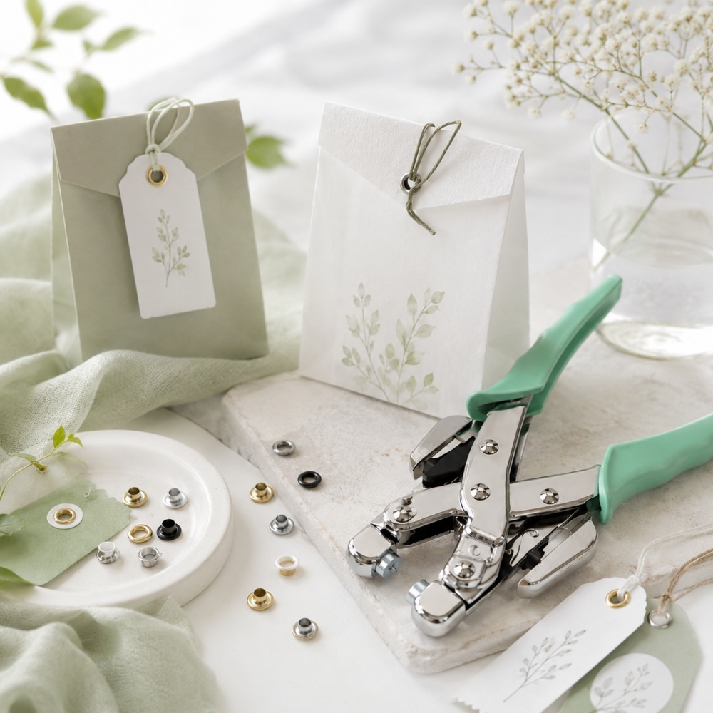 Sewing - Ösenwerkzeug-Set, Handlochzange, Schnallenknöpfe, Metallfarbene Zange, Handpresszange,