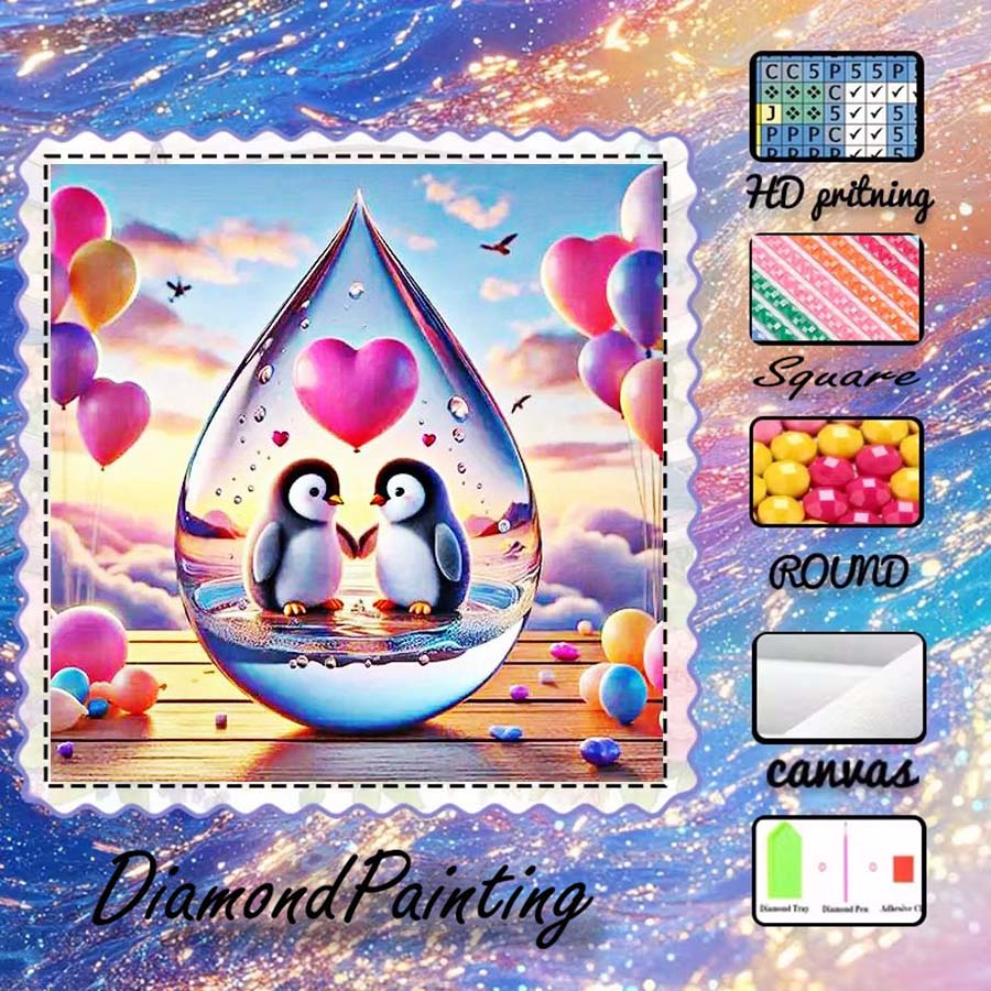 5D Diamond Painting Kit Full Drill - 1 Stück 5D DIY Beflockungsstoff, Spezialbohrer,