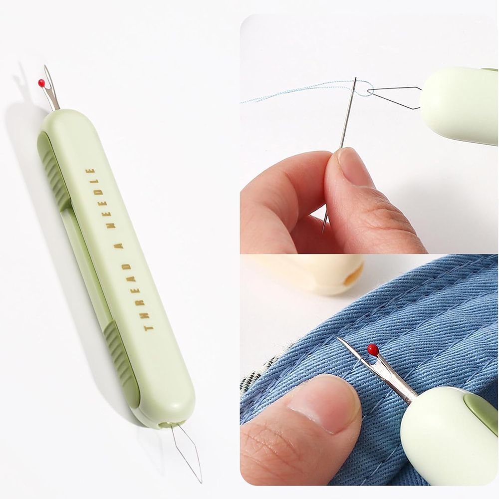 Cotton Embroidery Thread Skeins - 2-in-1-Nadeleinfädler, Nahttrenner, Einfädel- und Nahtentferner-Werkzeug zum