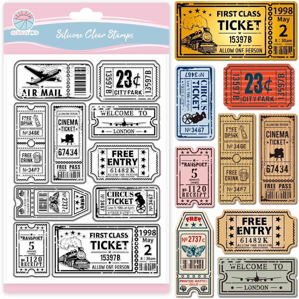 Clear Silicone Stamps For Card Making - Transparenter Stempel im Vintage-Stil für Scrapbooking,