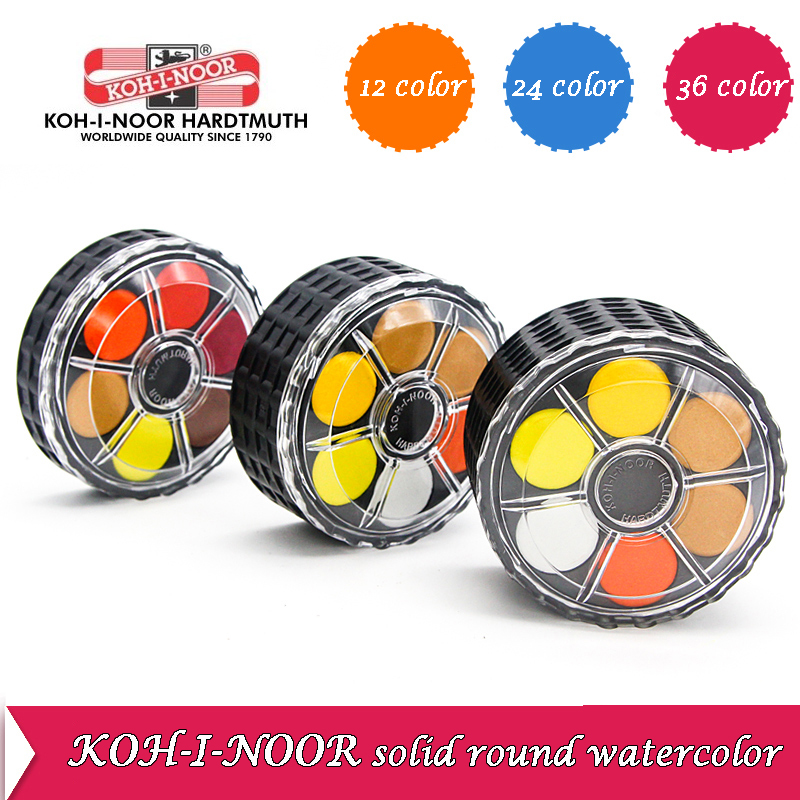 Watercolor Paint Set Solid Pigment - KOH-I-NOOR Feste Aquarell Pigment Tragbare Rad