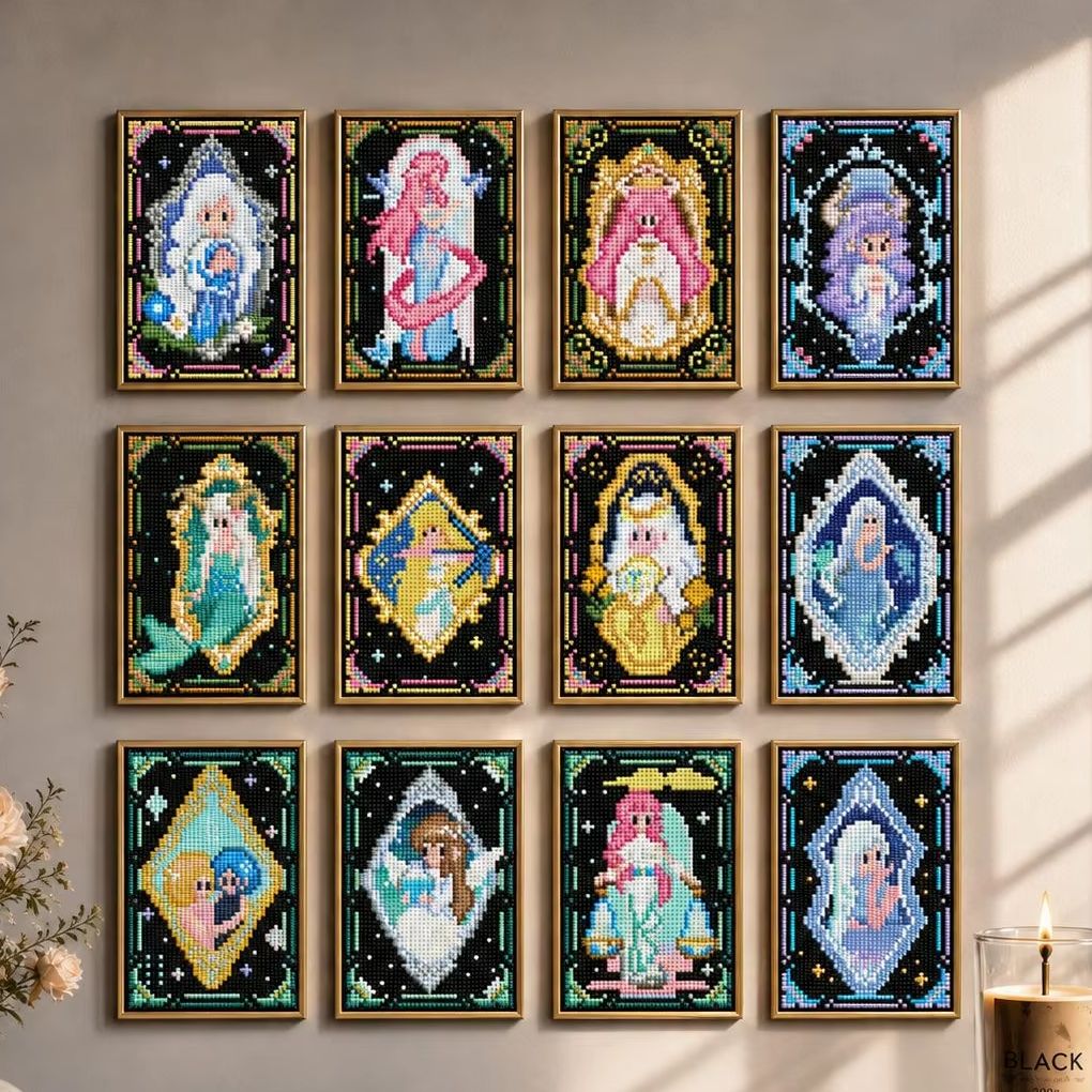 5D Diamond Painting Kit Full Drill - MINIGEM 5D DIY Diamant-Malerei-Set 10x15cm, Retro