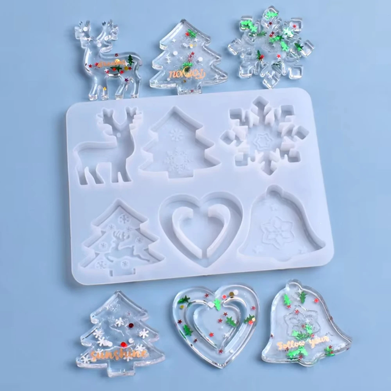 Silicone Epoxy Resin Molds Set - Weihnachten Form DIY Harz Kristall Epoxy