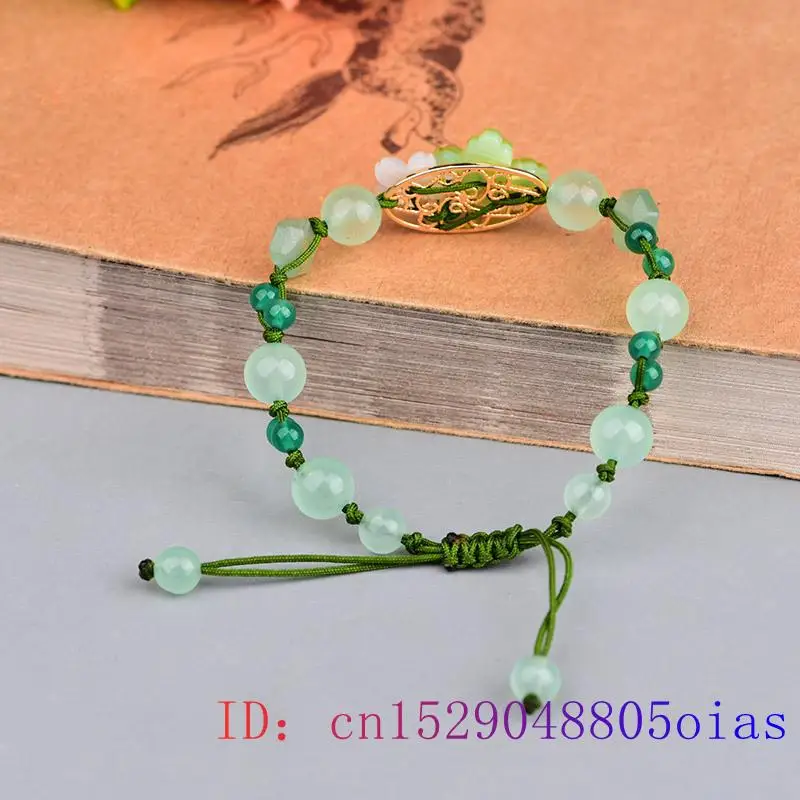 Grüne Jade Blume Armband Amule – Beading Bewertung und Preis