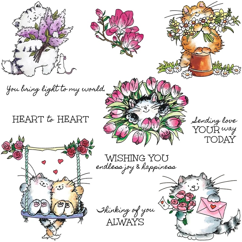 Suncraft Niedliche Kätzchen un – Clear Silicone Stamps For Card Making Bewertung und Preis
