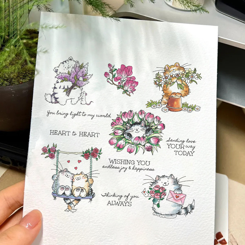 Suncraft Niedliche Kätzchen un – Clear Silicone Stamps For Card Making Bewertung und Preis