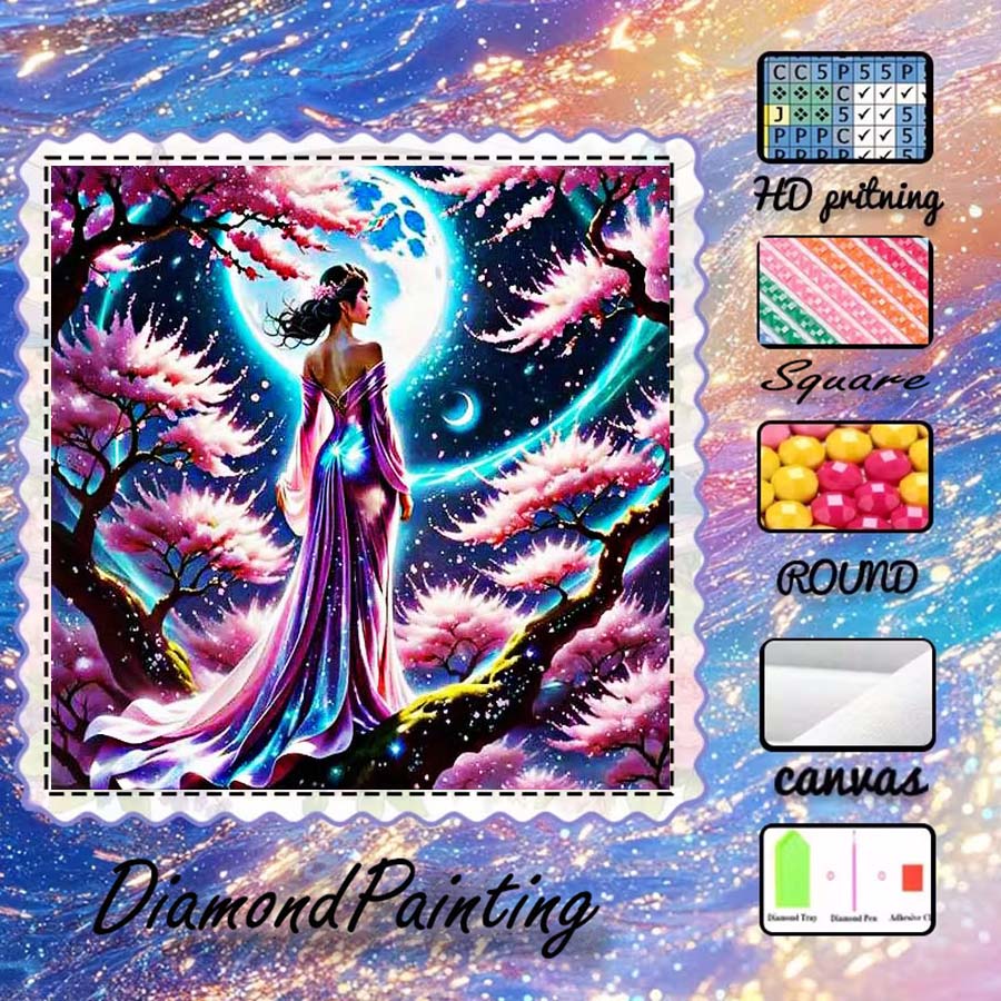 1 Stück 5D DIY-Beflockungsstof – 5D Diamond Painting Kit Full Drill Bewertung und Preis
