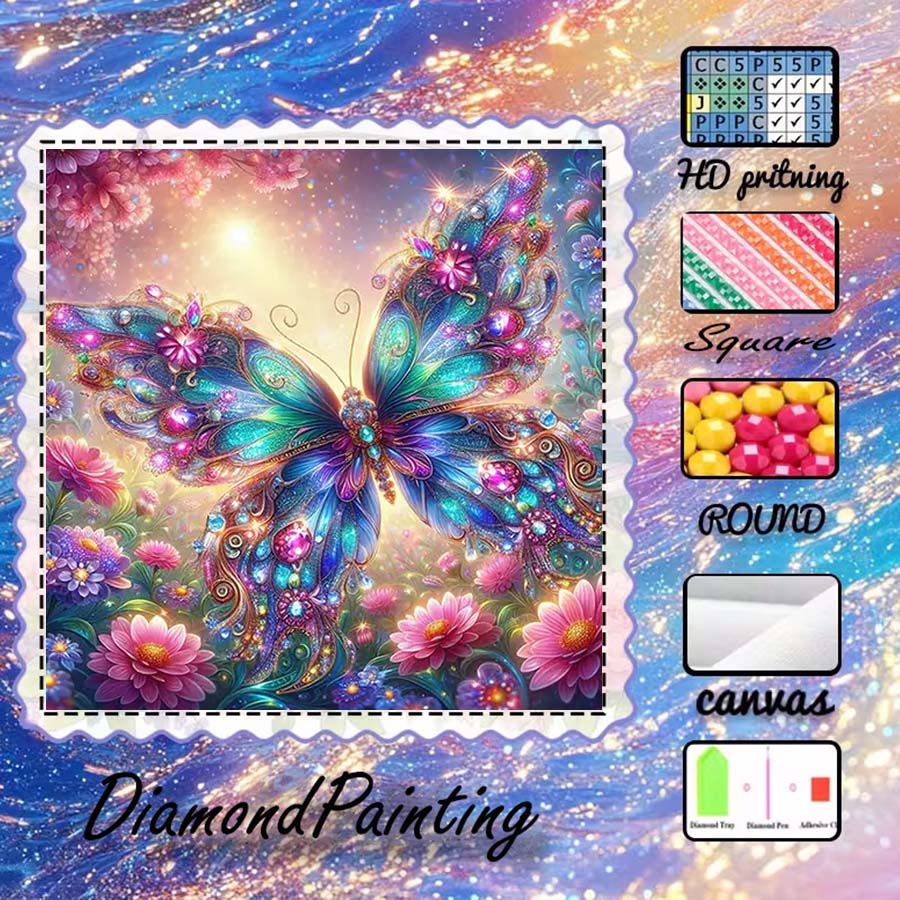 1 Stück 5D DIY-Beflockungsstof – 5D Diamond Painting Kit Full Drill Bewertung und Preis