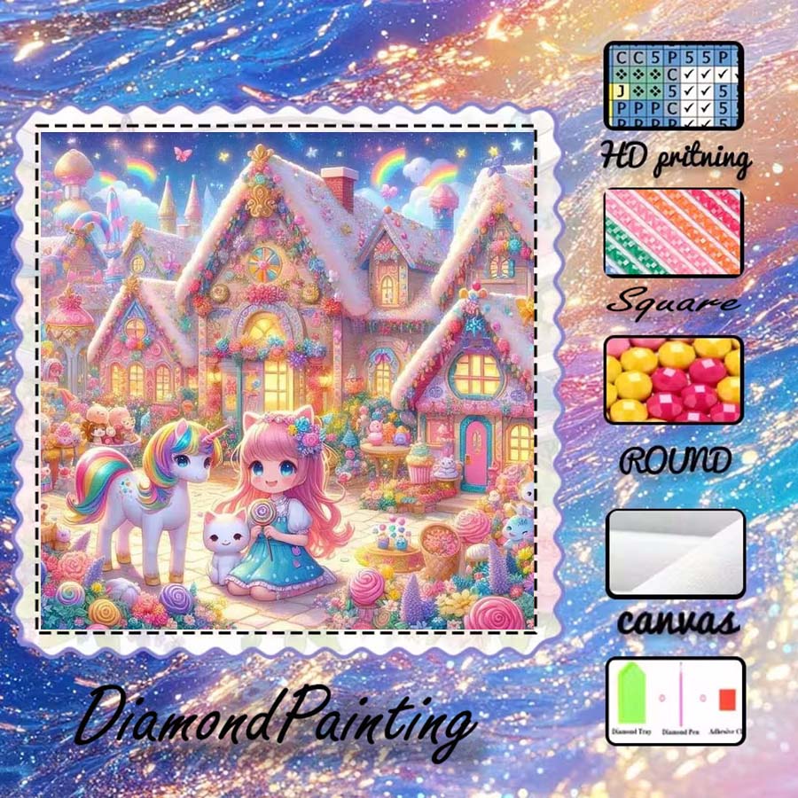 1 Stück 5D DIY Beflockungsstof – 5D Diamond Painting Kit Full Drill Bewertung und Preis