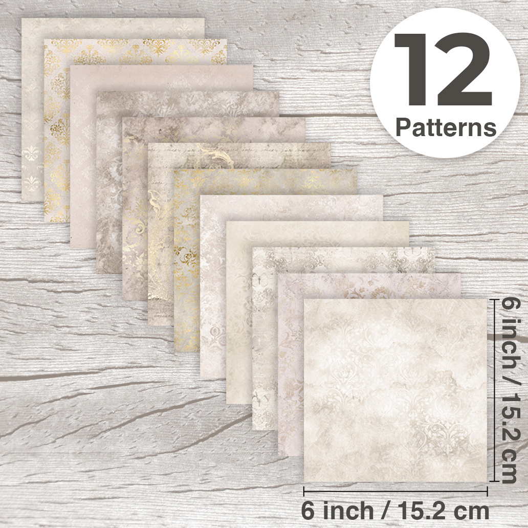 12/24/36 Blatt 6 Zoll Vintage  – Vintage Junk Journal Scrapbooking Paper Bewertung und Preis