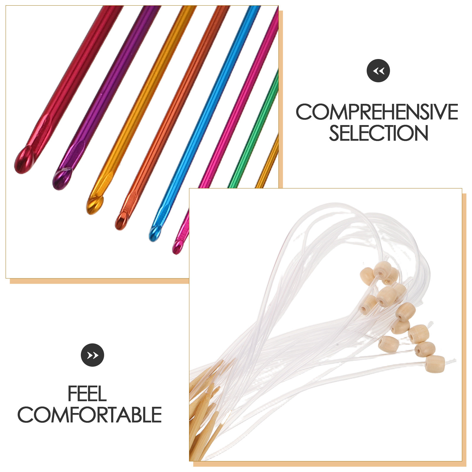 1 Set lebendige Häkelnadeln zu – Wooden Crochet Hooks Ergonomic Handle Bewertung und Preis