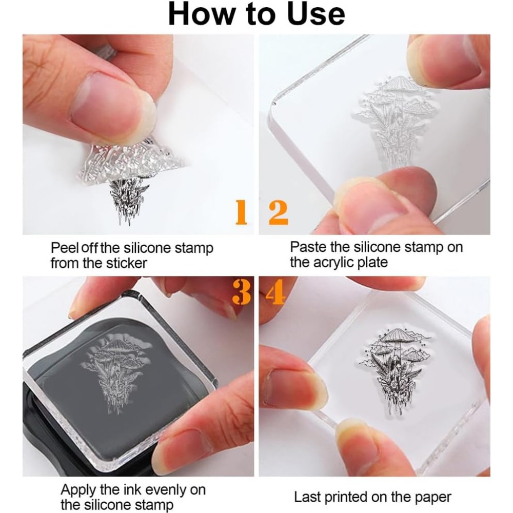 Klare Pilzstempel, Pflanzen-Si – Clear Silicone Stamps For Card Making Bewertung und Preis