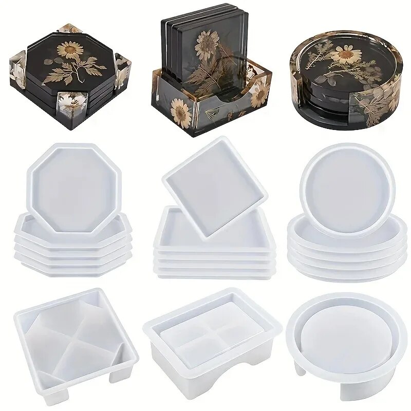 Untersetzer-Harz-Formen-Set, b – Silicone Epoxy Resin Molds Set Bewertung und Preis