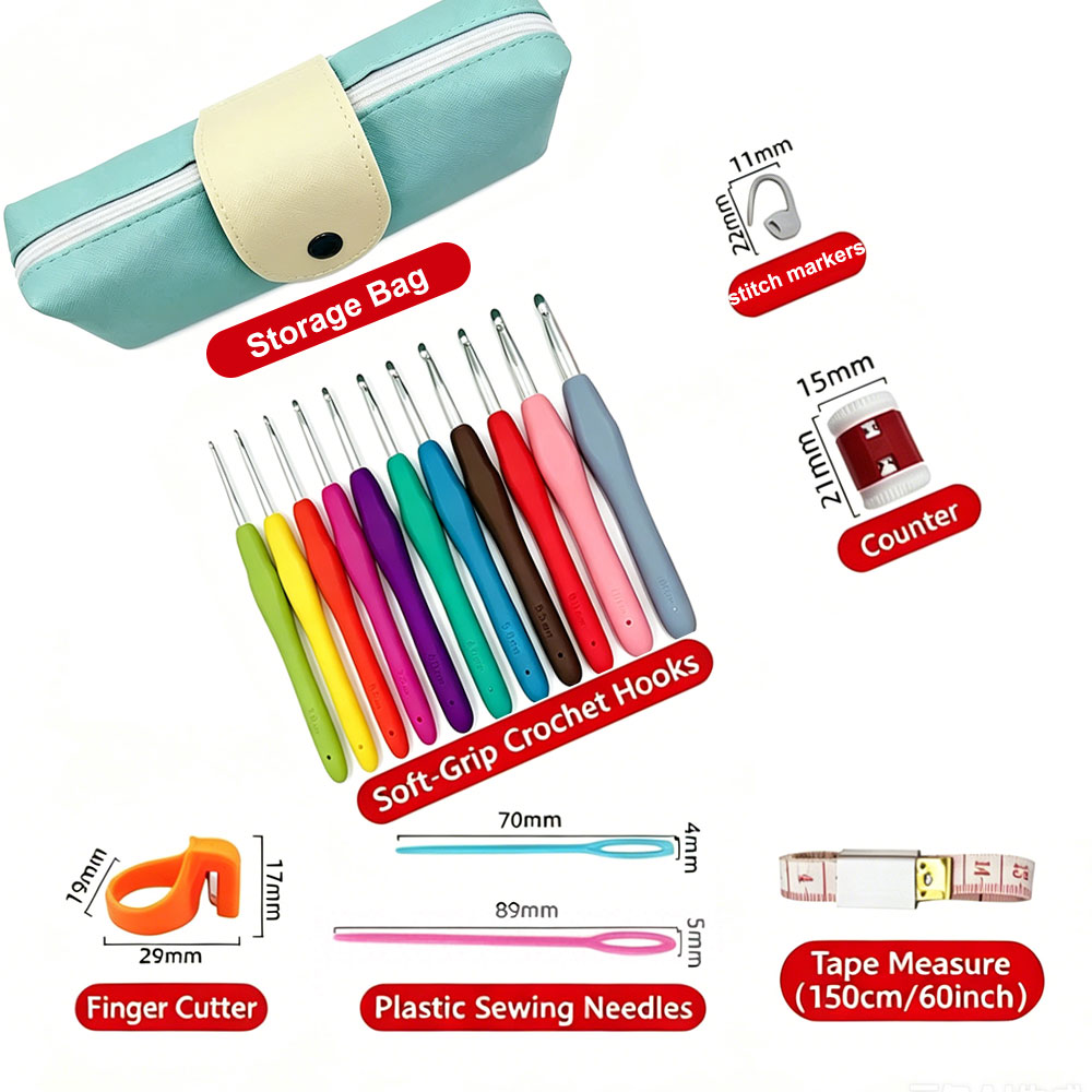 37-teiliges Häkelnadel-Set mit – Sewing Bewertung und Preis