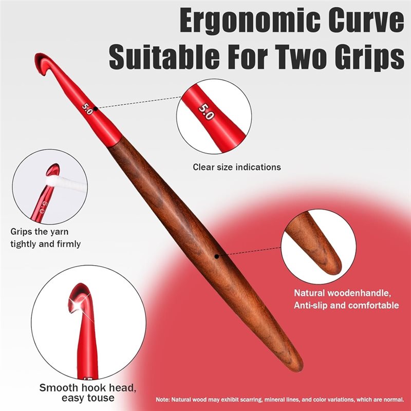 【LETZTE CHANCE】Ergonomisches H – Wooden Crochet Hooks Ergonomic Handle Bewertung und Preis